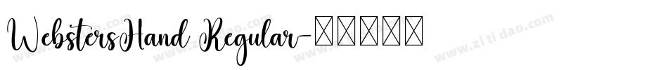 WebstersHand Regular字体转换